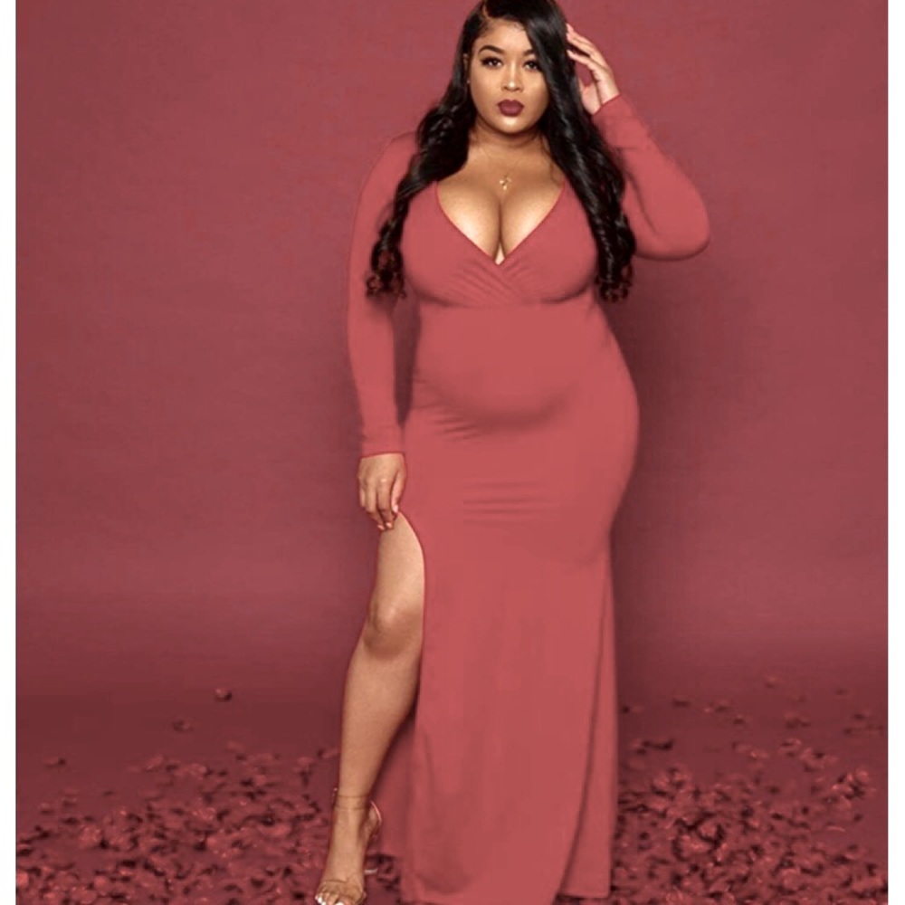 Global, XL, wine red cocktail dress